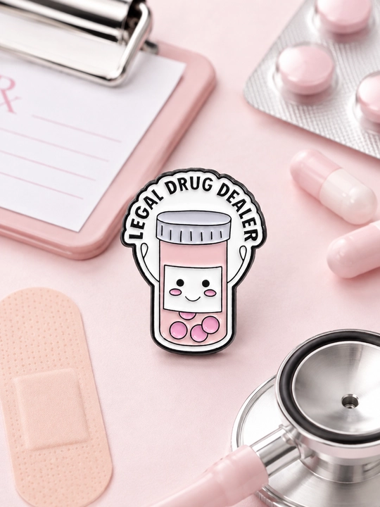 Metall nishonlar, pin, znachok "Doktor, yurak, stetoskop, stomatologiya, kimyo, tibbiyot"