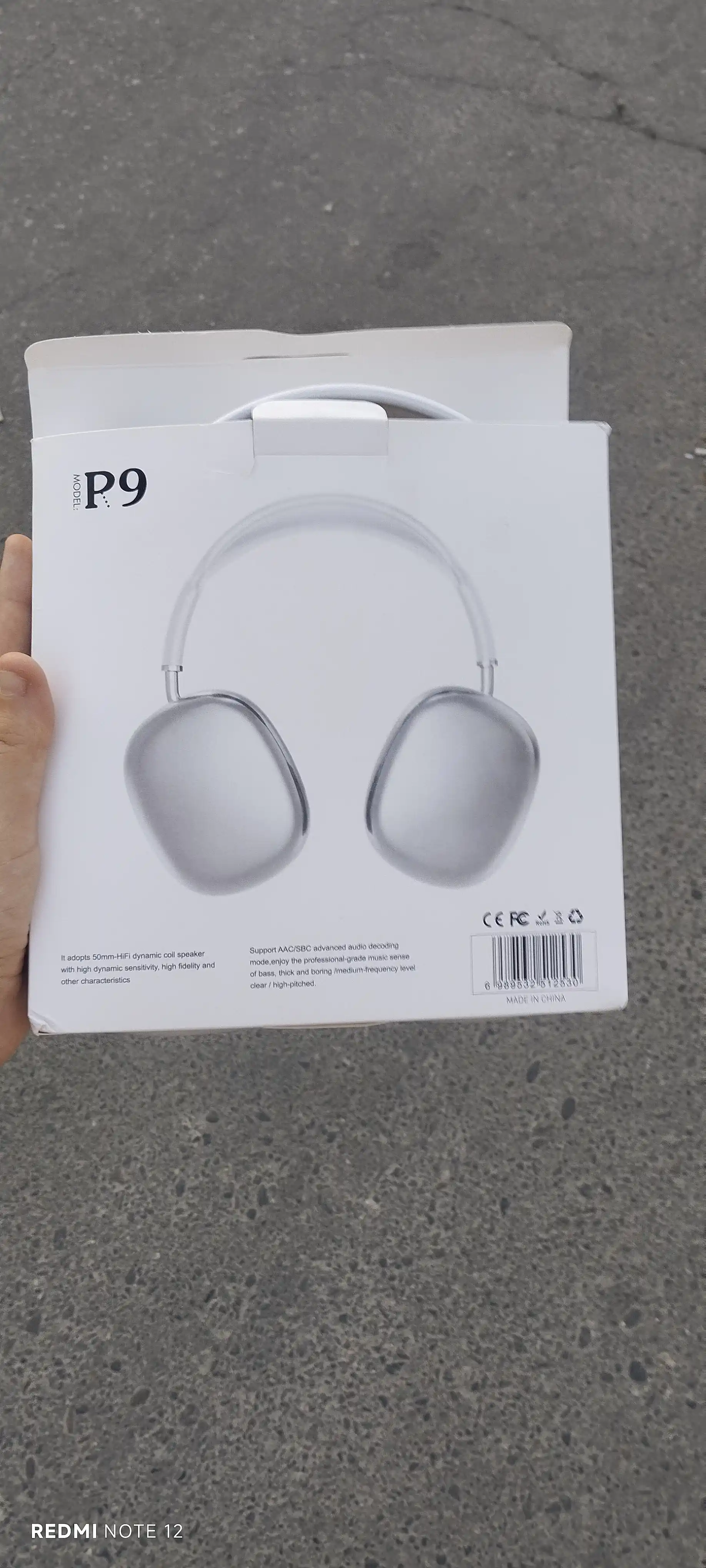 Simsiz Bluetooth quloqchinlar P9, mikrofonli, to'liq o'lchamli
