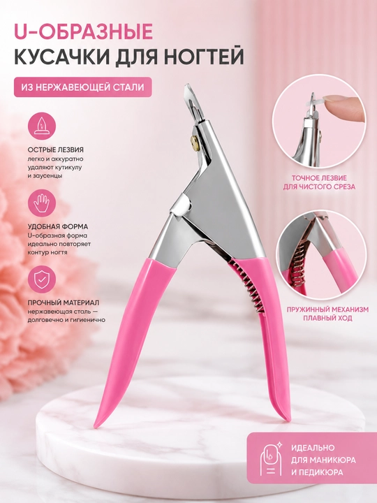 Tirnoq uchun professional tirnoq olgich, manikyur va pedikyur uchun o‘tkir qisqic - 