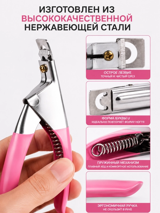 Tirnoq uchun professional tirnoq olgich, manikyur va pedikyur uchun o‘tkir qisqic