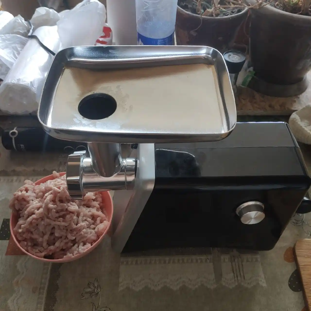 Go sht qiymalagich 2200 Vt po'lat pichoq 5-7 mm nozul kolbasa kubbe revers himoya VIDARTE