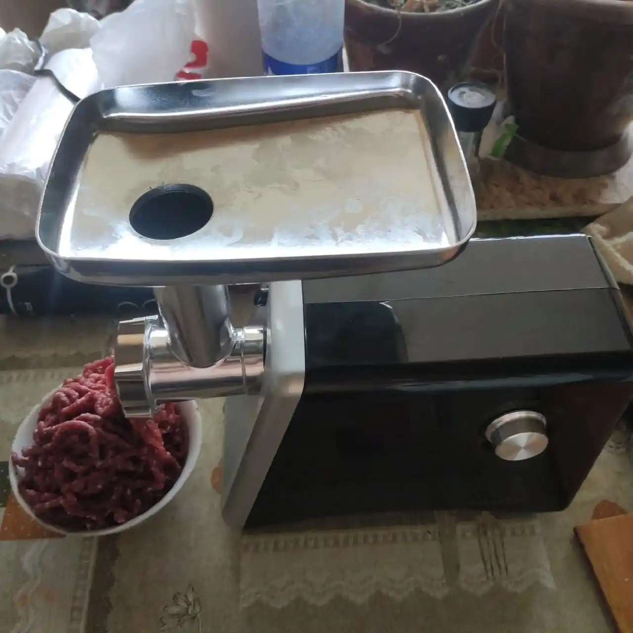 Go sht qiymalagich 2200 Vt po'lat pichoq 5-7 mm nozul kolbasa kubbe revers himoya VIDARTE