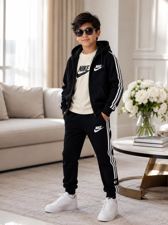 Zamonaviy Nike sport to‘plami, uch narsadan iborat, qulaylik, sifat va zamonaviy dizayn