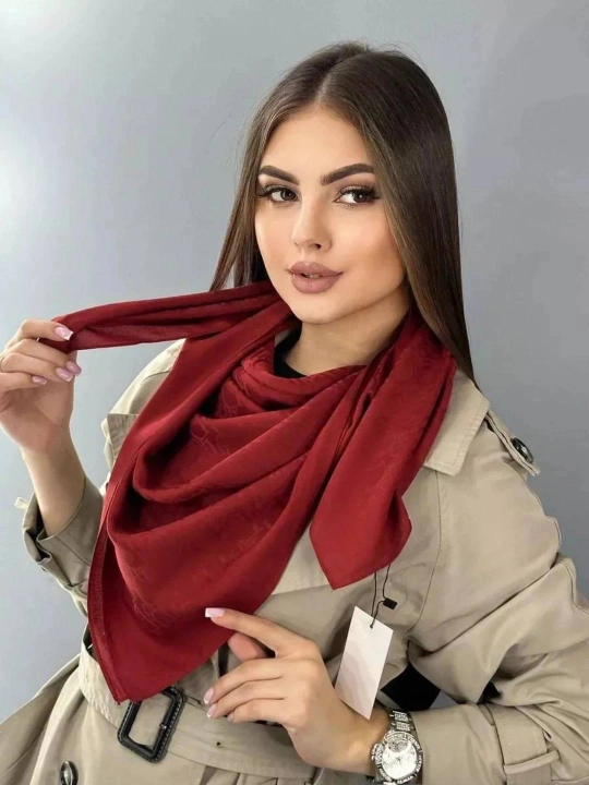Шелковый платок Dior для женщин и девочек, подарок, хиджаб 95 х 95 см