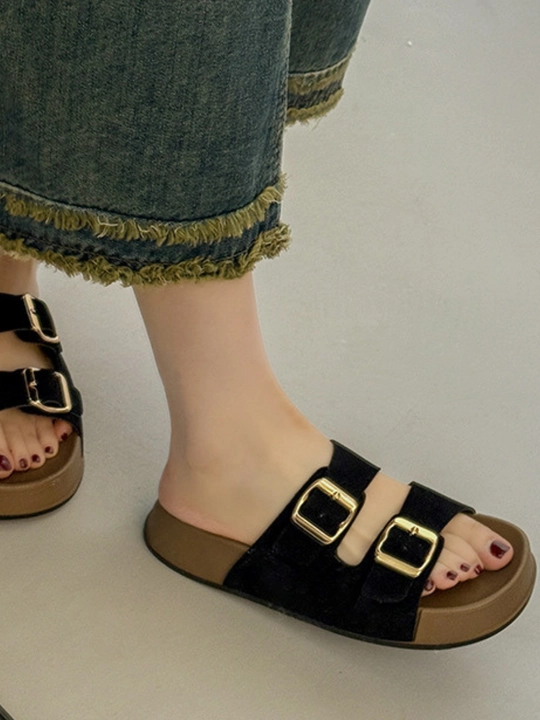 Ayollar uchun yozgi shippak – yumshoq, qulay, belt dizayn, sirpanmaydigan sandal - 