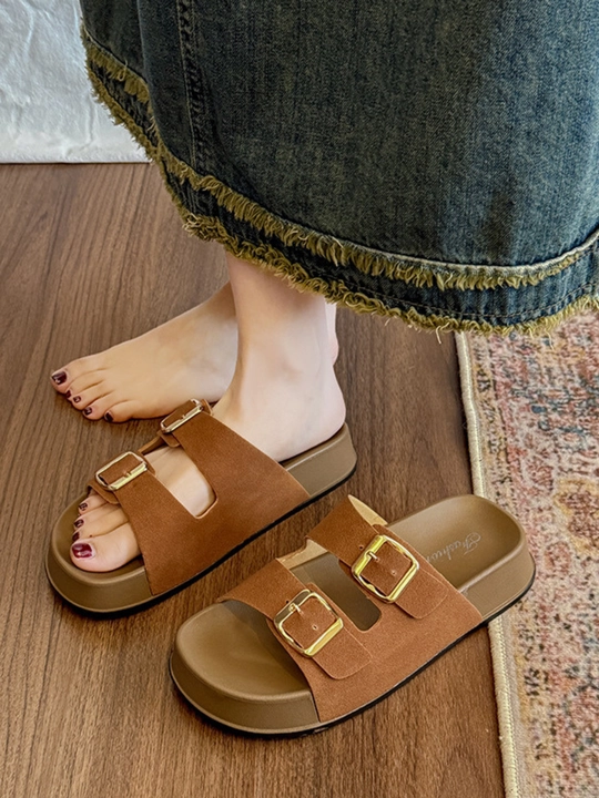 Ayollar uchun yozgi shippak – yumshoq, qulay, belt dizayn, sirpanmaydigan sandal