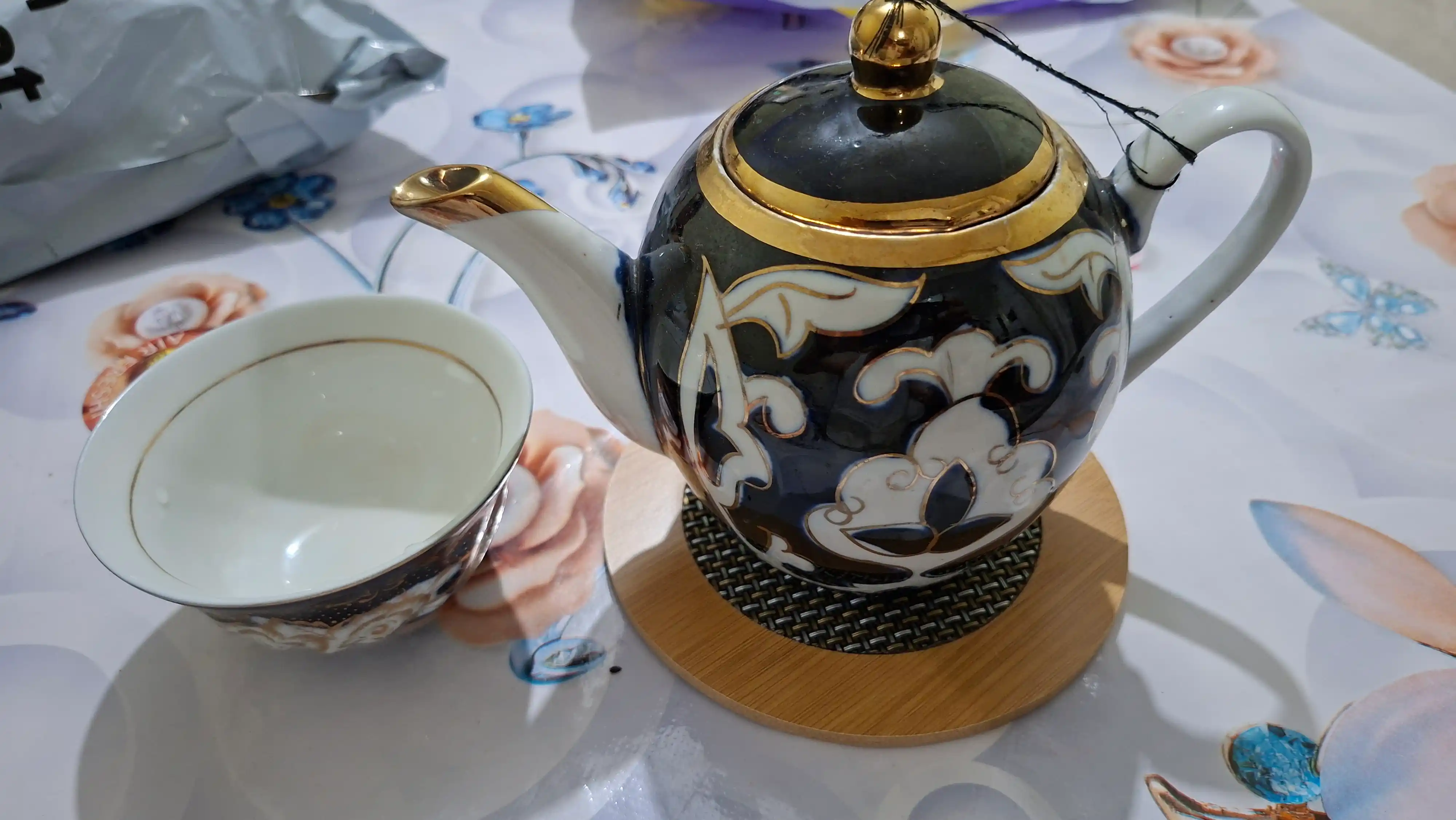 Подставка для кастрюль, чайников и посуды размером 14,5×14,5 см ​​из натурального бамбука