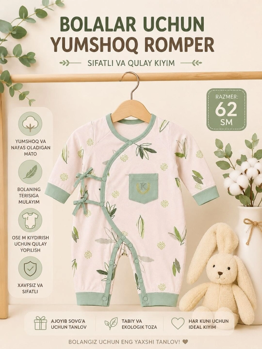 Боди-комбинезон (слип) для новорождённых - 