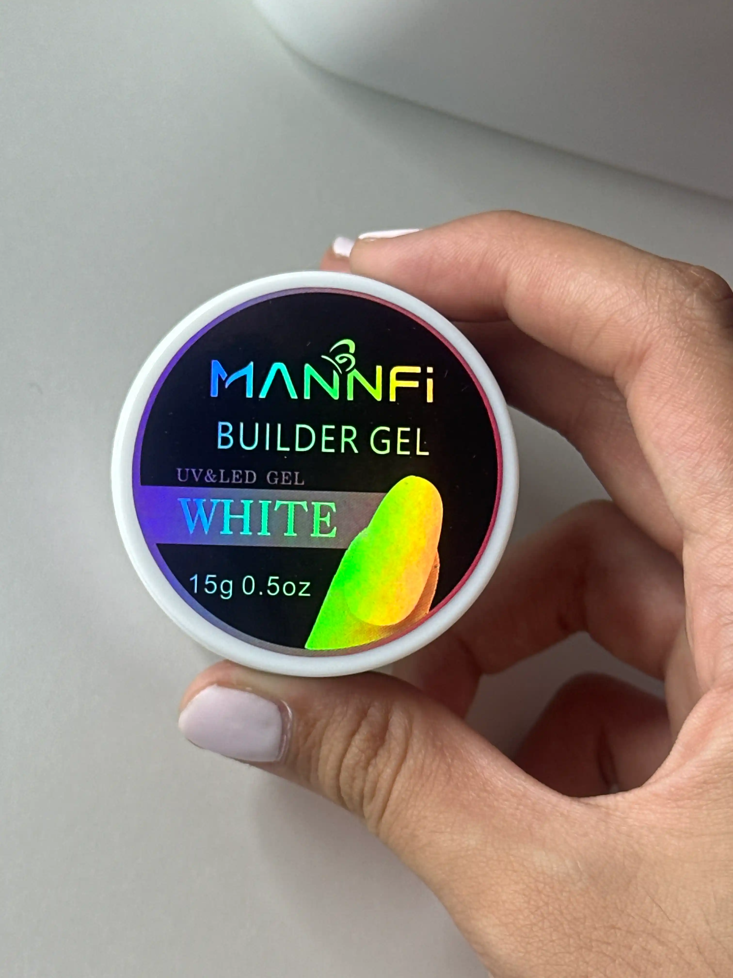 Гель для наращивания и моделирования ногтей цветной, MANNFI, 15 g