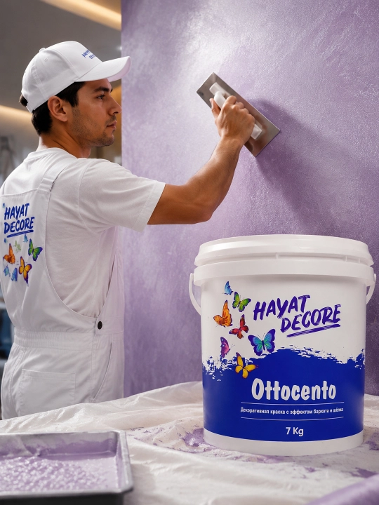 HAYAT DECORE OTTOCENTO —Декоративная краска с эффектом бархата и шелка