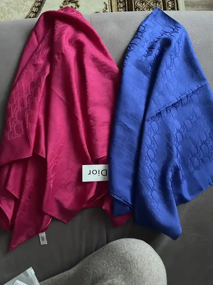 Ayollar va qizlar uchun ipak ro‘mol Dior, sovg‘a, hijob 95 x 95 sm