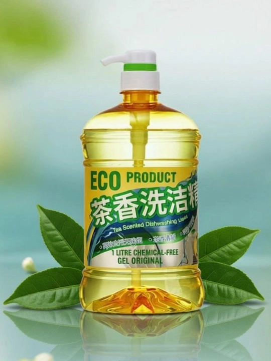 Гель для мытья посуды Greenleaf Ginger Detergent, быстро удаляет жир, густая пена