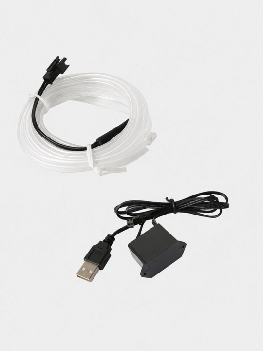 Avtomobil saloni uchun neon yoritgich 5 m, USB, yaxlit yoki 3+1+1 m komplekt