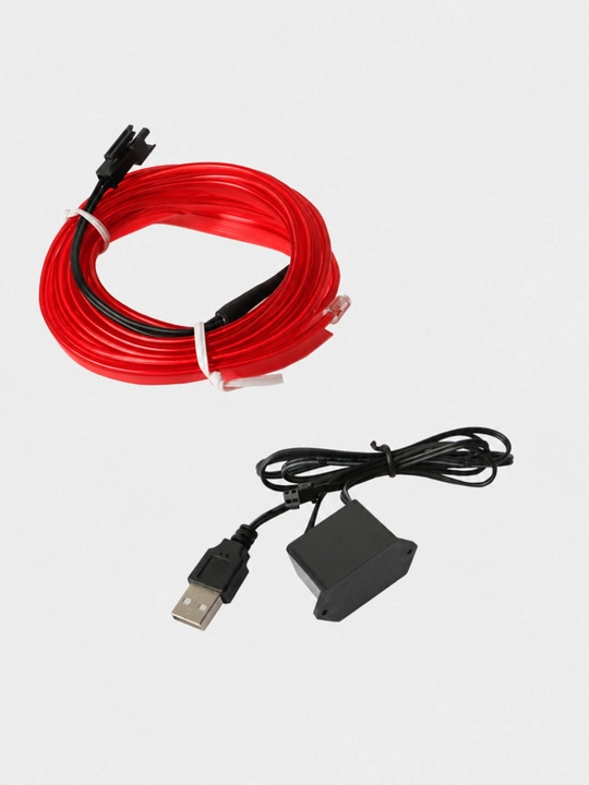 Avtomobil saloni uchun neon yoritgich 5 m, USB, yaxlit yoki 3+1+1 m komplekt