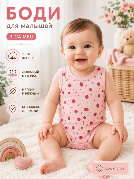 Bodi Yangi tug'ilgan chaqaloqlar uchun bodilar toplami,kalta yengli , 3 oydan-24 oygacha - 