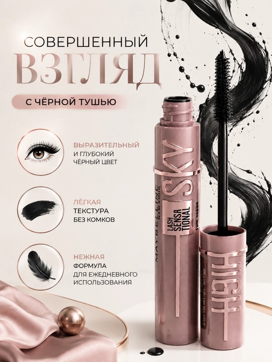 Тушь для ресниц L'OREAL PARIS SKY High Cosmic Black 9,6 мл - 