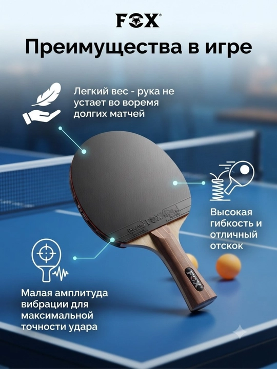 Ракетка для настольного тенниса, набор для пинг-понга, спортивный инвентарь, теннис, Fox