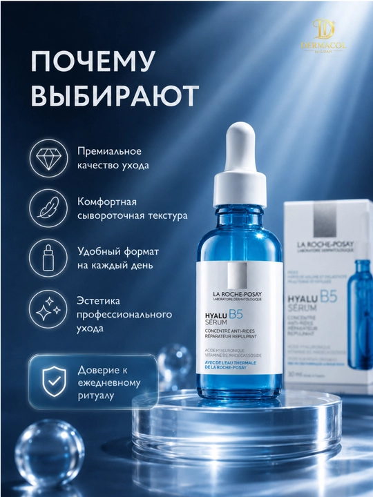 Сыворотка для лица, с гиалуроновой кислотой, для мягкого и свежего вида,  B5, 30 мл
