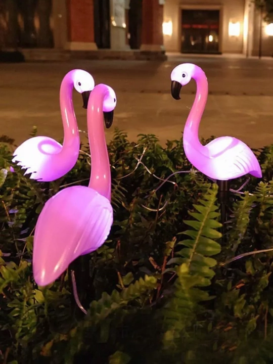 Quyosh batareyali bog‘ chirog‘i-figura, tipratikan, to‘tiqush, boyo‘g‘li, flamingo