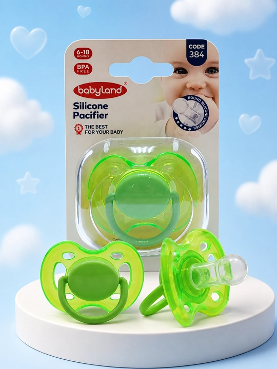 Babyland silikonli dumaloq so'rg'ich, qopqoq bilan, 0-6-18 oylik - 
