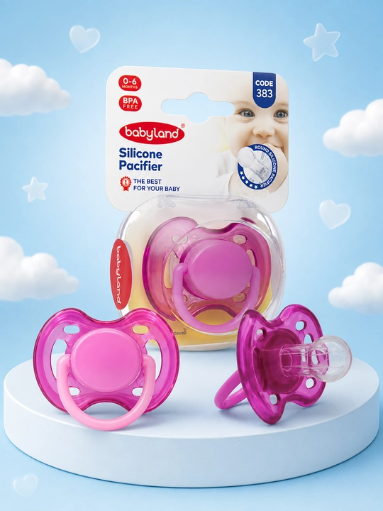 Babyland silikonli dumaloq so'rg'ich, qopqoq bilan, 0-6-18 oylik - 