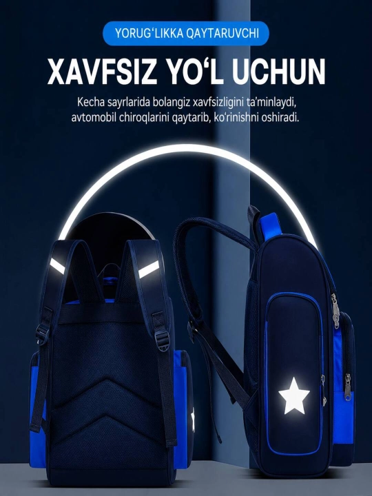 1-7 sinflar uchun o‘g‘il va qiz bolalar uchun premium maktab ryukzagi