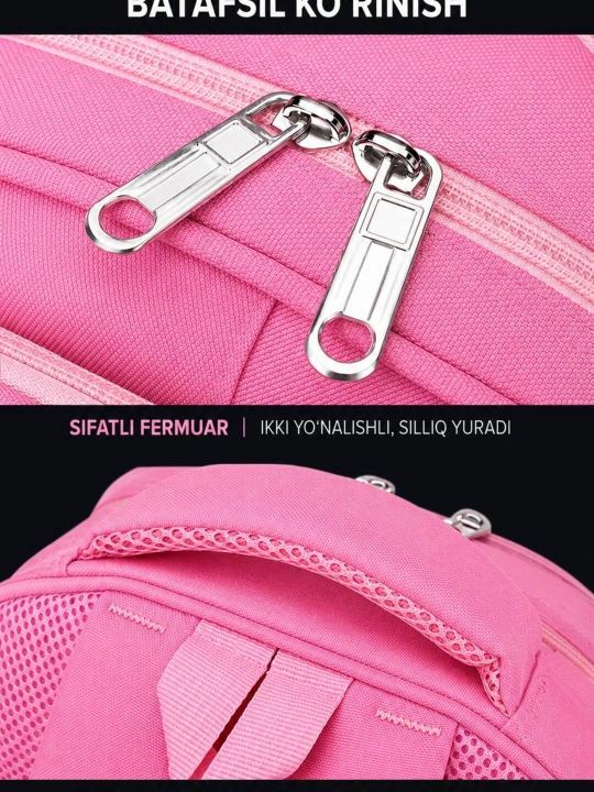 1-7 sinflar uchun o‘g‘il va qiz bolalar uchun premium maktab ryukzagi