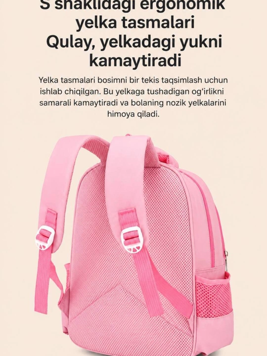 1-7 sinflar uchun o‘g‘il va qiz bolalar uchun premium maktab ryukzagi