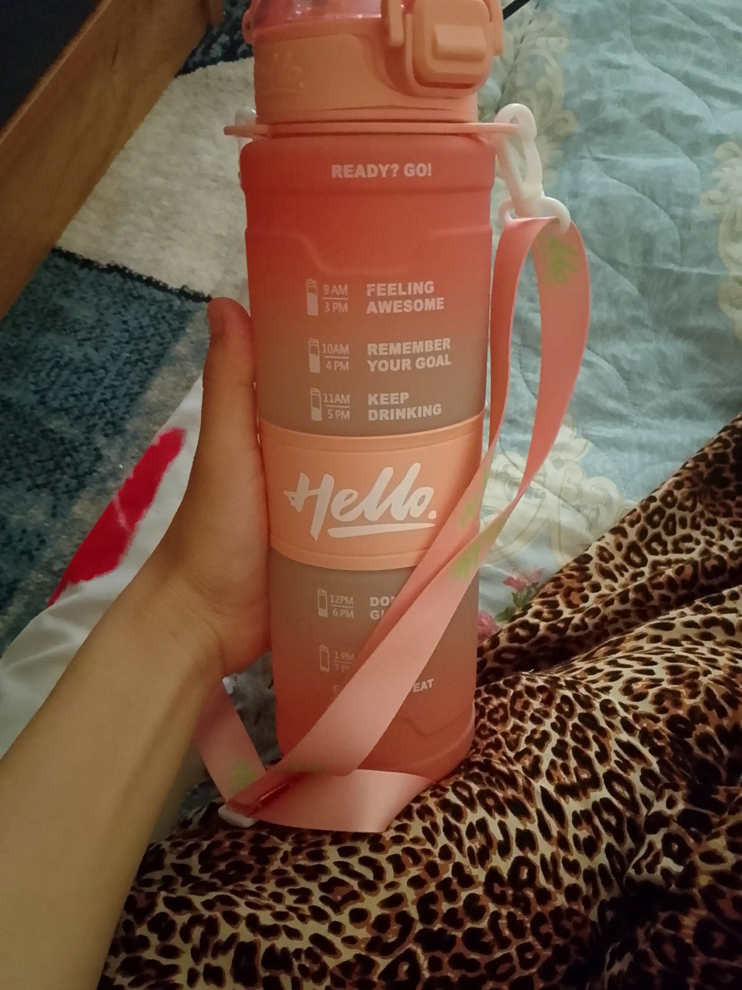 Suv idish, sheyker butilkalar, fitnes va kunlik sport uchun suv idish, 1000 ml matli