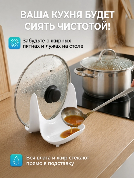 Подставка для крышки и ложки, держатель крышки