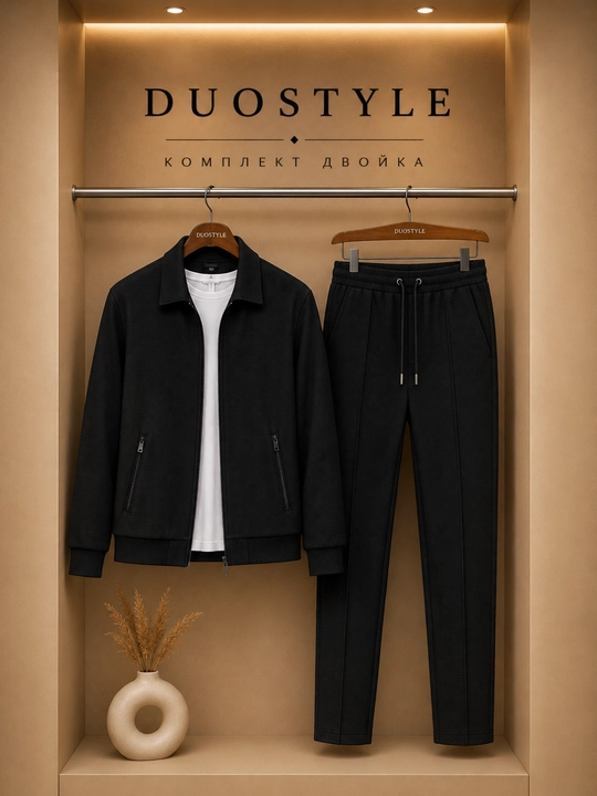 Мужской комплект DUOSTYLE — куртка-бомбер и брюки - 