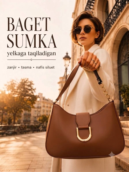 Сумка женская, через плечо, кросс-боди, багет, экокожа, мини