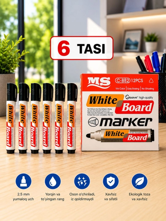 Marker to‘plamida 6 ta - 