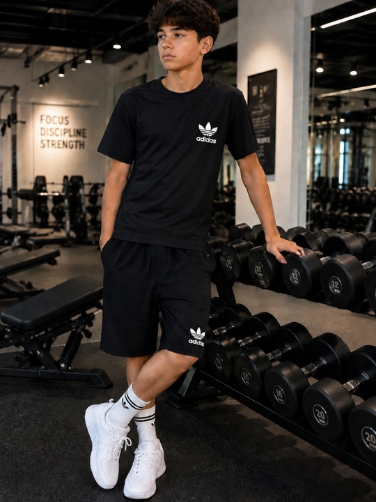 Спортивный комплект для мальчиков-подростков с логотипом Adidas - 