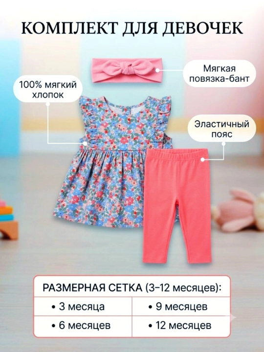 Qizlar uchun yozgi kiyimlar, ko'ylaklar, toplar, bolalar uchun yengil va qulay kiyimlar
