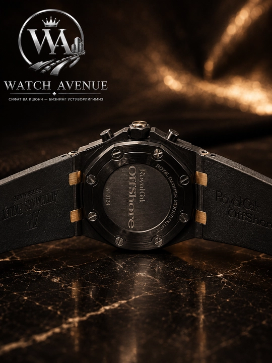 Audemars Piguet Chronograph мужские часы на батарейке, чёрные с Rose Gold
