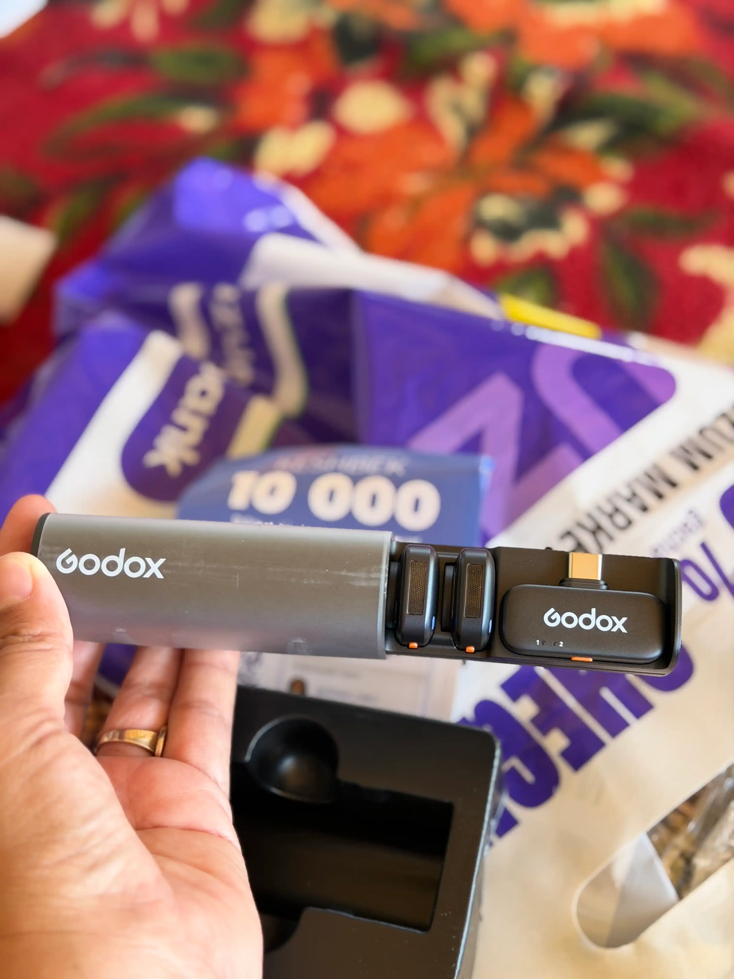 Simsiz mikrofon Tech-X Aura Lite, Godox, 2 qabul qiluvchi iPhone/Android, 360° ovoz
