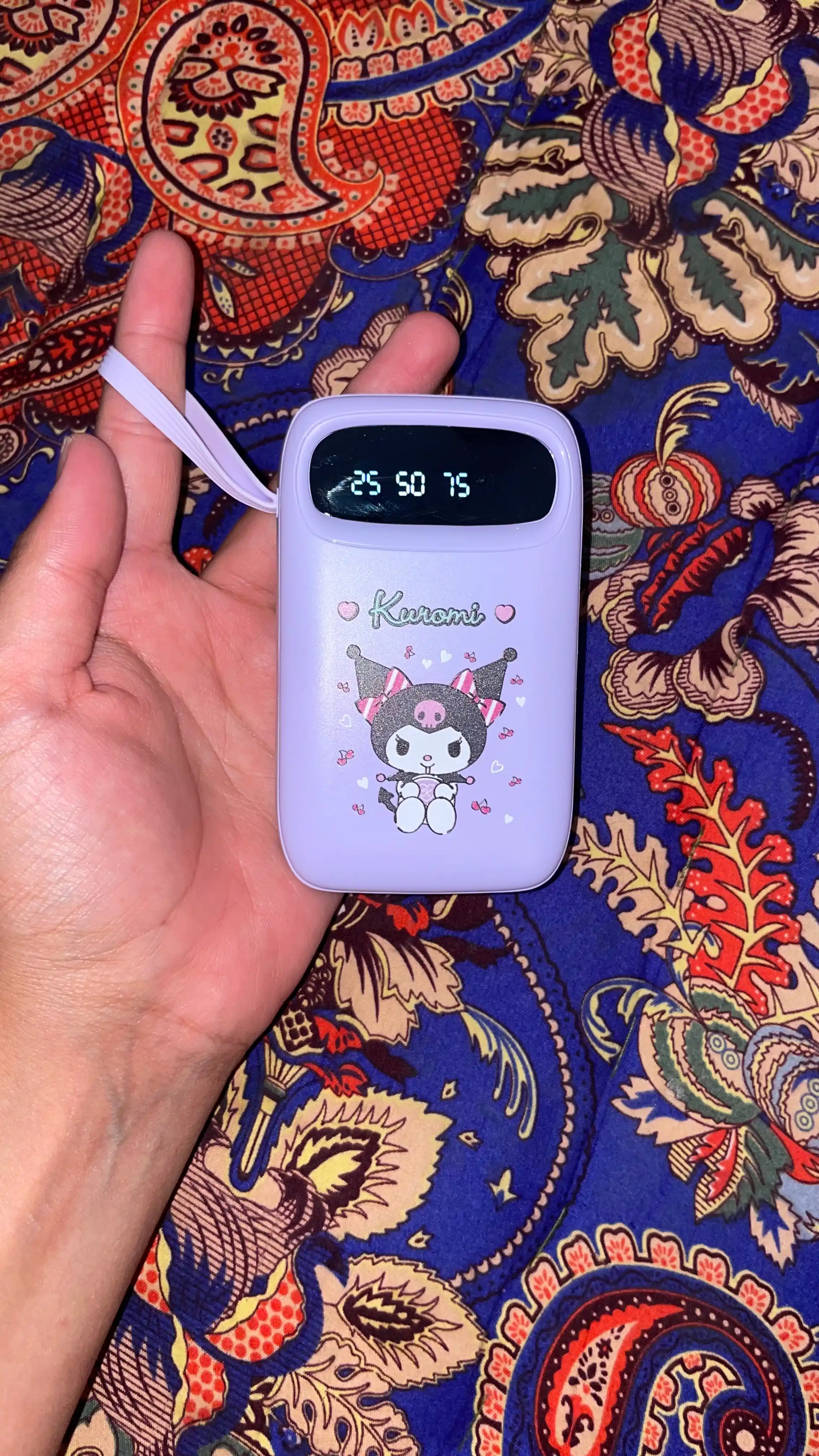 Jazibali PowerBank Hello Kitty, Kuromi, Cinnamonroll, Melody, 10000mAh, 4 ta kabel bilan