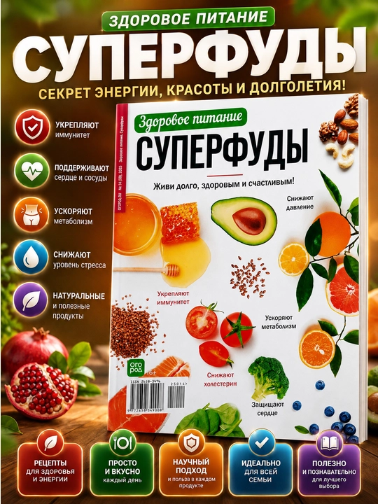 Rus tilidagi "Sog‘lom ovqatlanish" jurnali - foydali maslahatlar va sog‘lom turmush tarzi - 