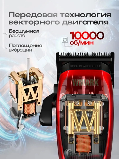 Машинка для стрижки и триммер WMARK профессиональный набор, триммер