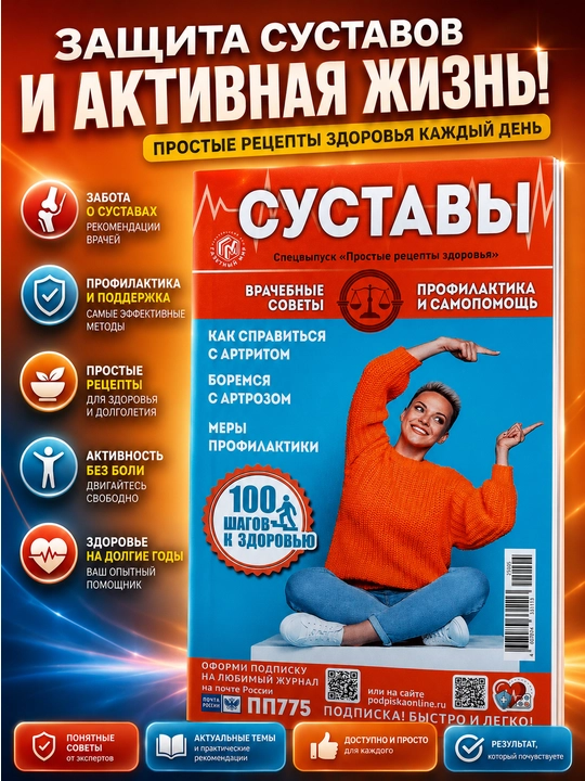 Rus tilidagi "Bo‘g‘imlar" jurnali — bo‘g‘imlar salomatligi va turmush tarzi maslahatlari - 
