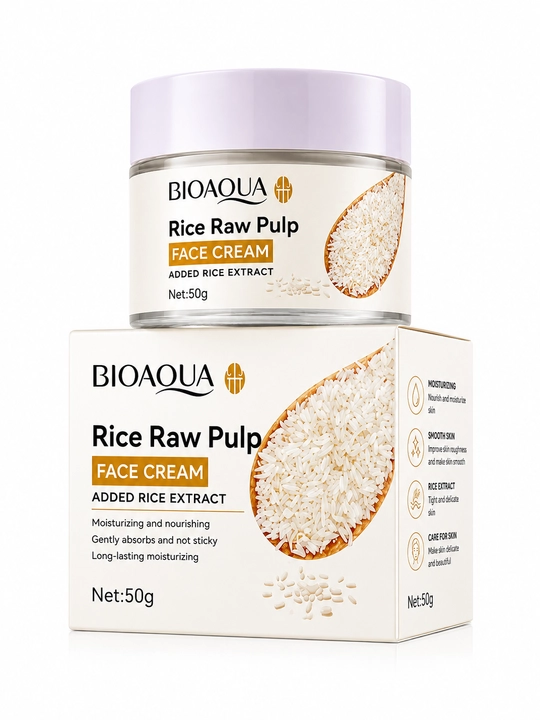 BIOAQUA Rice Raw Pulp крем для лица с экстрактом риса, увлажняющий, 50 г
