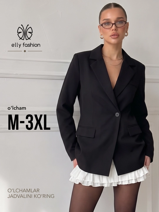 Ayollar pidjagi, klassik fason, ofis va kundalik kiyim uchun, S–3XL — ELLY FASHION