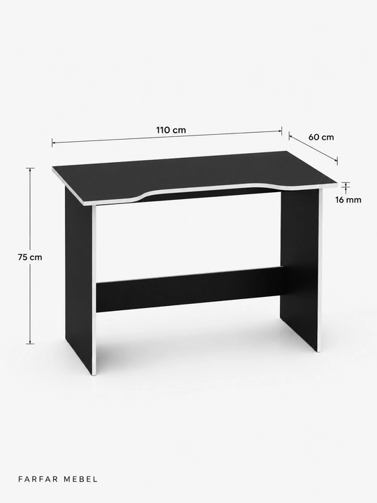 Компьютерный стол REDBLACK, 110×60×75 см, ЛДСП, игровой FARFAR MEBEL