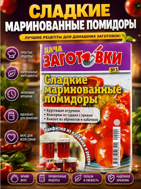 Rus tilidagi Zagotovkalar jurnali — uyda tayyorlanadigan mahsulotlar retseptlari - 