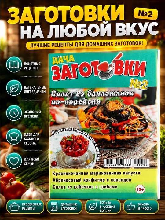 Rus tilidagi Zagotovkalar jurnali — uyda tayyorlanadigan mahsulotlar retseptlari - 