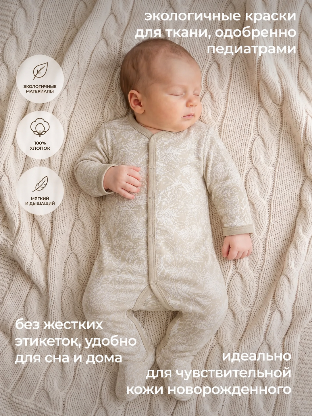Комбинезон слип для новорожденных, для младенцев, в комплекте 3 шт, хлопковый