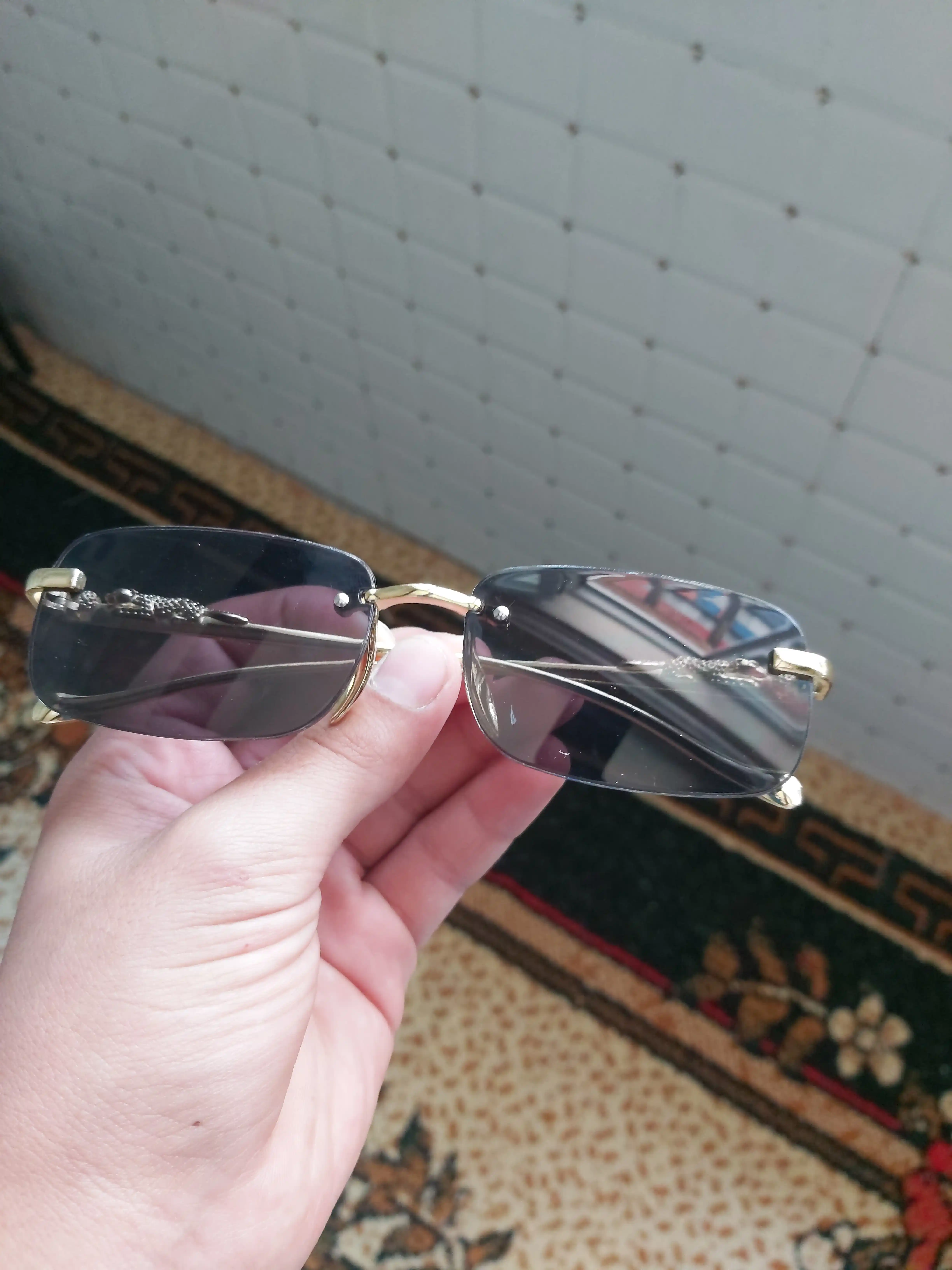 Achkilar erkaklar uchun, quyosh ko'zoynagi UV400, imij uchun, katta kvadrat linzali
