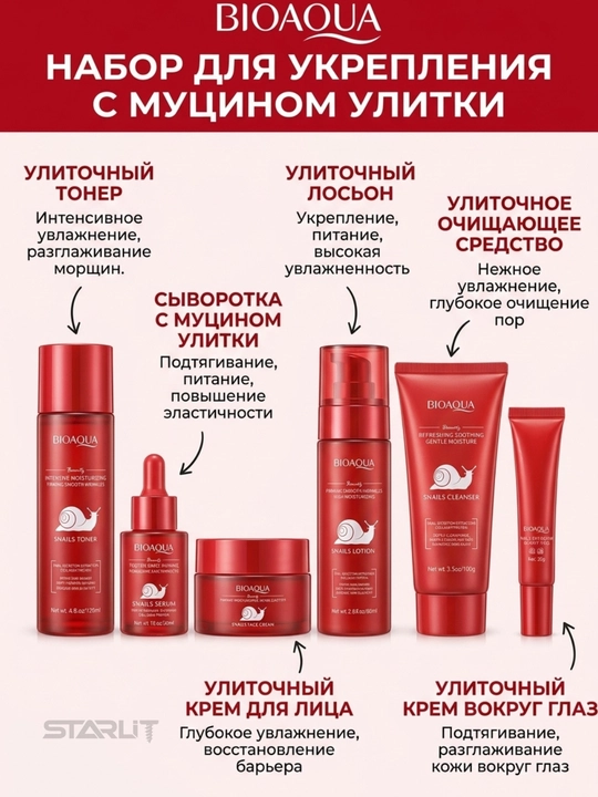 Антивозрастной крем для лица и рук, подарочный косметический набор Bioaqua для ухода