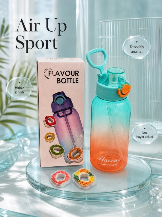 Air Up Sport Бутылка со вкусом, + случайный вкус ароматизатора 1000 мл - 